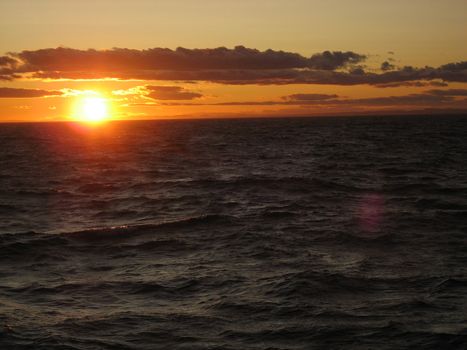 Sunset on sea