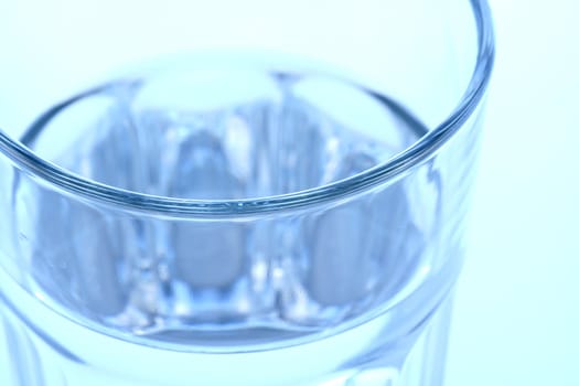 A glass of water, close-up