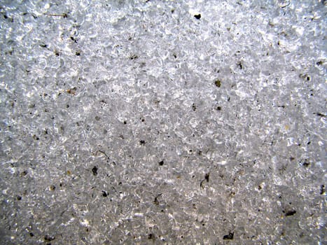 Structure of thawing ice, large grain