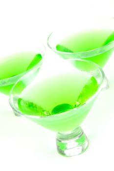 Cosmopolitan cocktails isolated against a white background