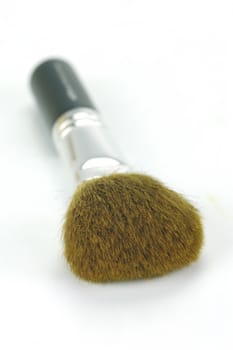 Makeup brushes isolated against a white background