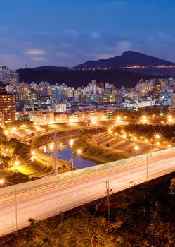 It is a beautiful night scene in Taipei.