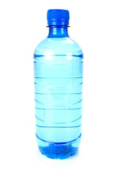 Bottle drinking water isolated against a white background