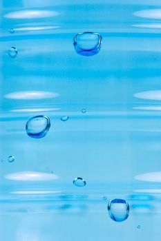 Water droplets on the surface of a bottle of bottled water