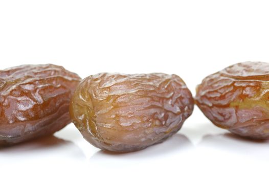 Dates isolated against a white background