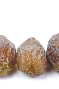 Dates isolated against a white background