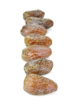 Dates isolated against a white background