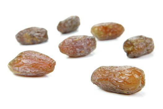 Dates isolated against a white background