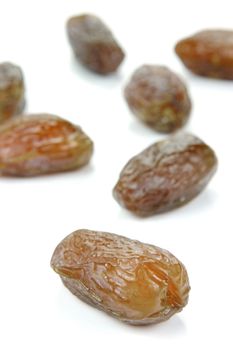 Dates isolated against a white background