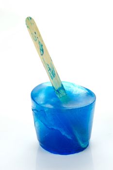 Flovored icy poles isolated against a white background