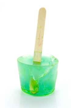 Flovored icy poles isolated against a white background