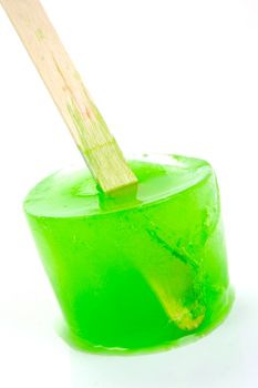 Flovored icy poles isolated against a white background