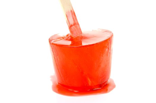 Flovored icy poles isolated against a white background