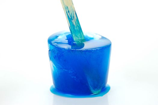 Flovored icy poles isolated against a white background