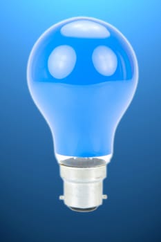 Colored light bulbs isolated against a white background