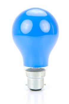 Colored light bulbs isolated against a white background