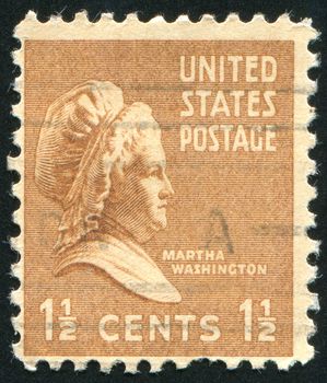 UNITED STATES - CIRCA 1937: stamp printed by United states, shows Martha Washington, circa 1937