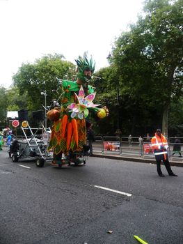 Central London - September 13: The carnival at the River Thames Festival  September 13th, 2009 in Central London.
