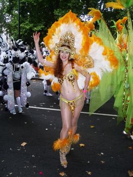 Central London - September 13: The carnival at the River Thames Festival  September 13th, 2009 in Central London.