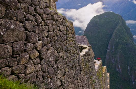 View of the archeological site of Machu Pichu