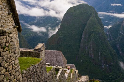 View of the archeological site of Machu Pichu