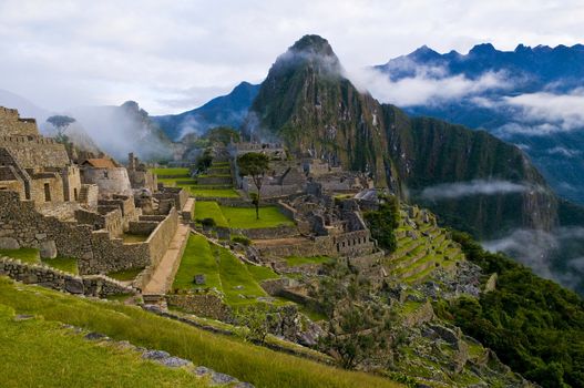 View of the archeological site of Machu Pichu