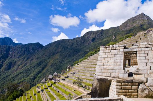 View of the archeological site of Machu Pichu