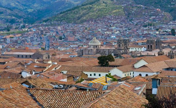 View of the Peruvian city of Cusco the former capital of the Incan empire and "unesco" world heritage site