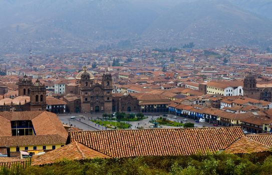 View of the Peruvian city of Cusco the former capital of the Incan empire and "unesco" world heritage site