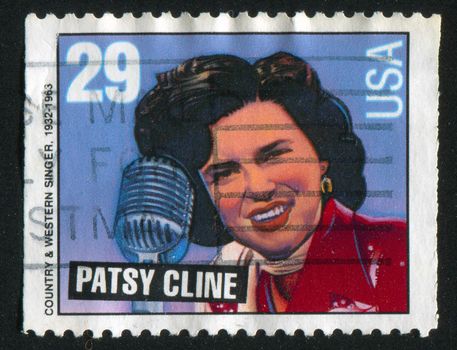 UNITED STATES - CIRCA 1993: stamp printed by United states, shows Patsy Cline, circa 1993