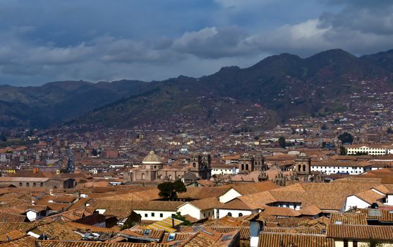 View of the Peruvian city of Cusco the former capital of the Incan empire and "unesco" world heritage site