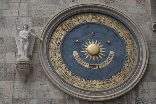 the clock of the cathedral of Messina