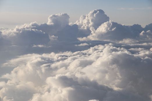 Looking DOWN at clouds from a jet