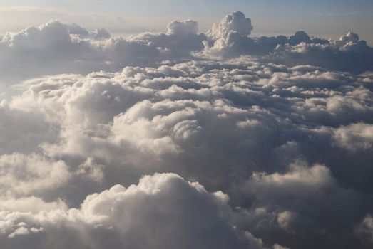 Looking DOWN at clouds from a jet