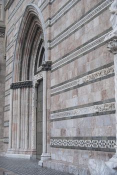 The principal  entrance of the cathedral of Messina in Sicily