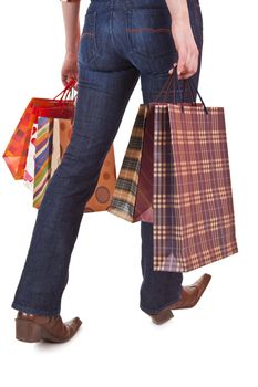 Shoppers Happiness - Woman's hand with shopping bags