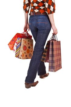 Shoppers Happiness - Woman's hand with shopping bags