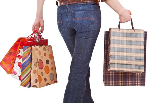 Shoppers Happiness - Woman's hand with shopping bags