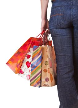 Shoppers Happiness - Woman's hand with shopping bags