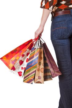 Shoppers Happiness - Woman's hand with shopping bags