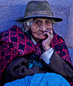 Cusco , Peru - May 27 : Portrait of Peruvian woman in Cusco Peru , May 27 2011