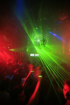 Night Club Music Event Party Laser Lights Background