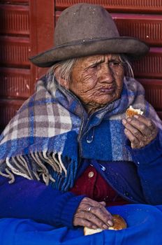 Cusco , Peru - May 27 : Portrait of Peruvian woman in Cusco Peru , May 27 2011