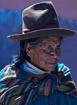 Cusco , Peru - May 27 : Portrait of Peruvian woman in Cusco Peru , May 27 2011