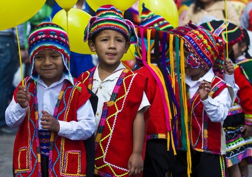 Cusco , Peru - May 25 : participants in the "public education day"  held in Cusco Peru on May 25 2011