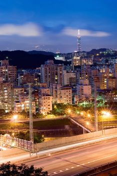 It is a beautiful night scene in Taipei.