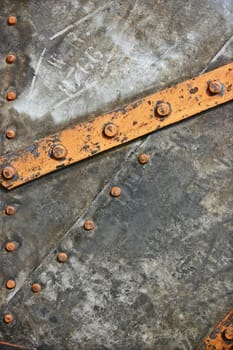 An Old Metal Background with Rivets