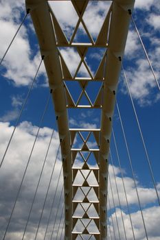 detail view of cable brdige walkway