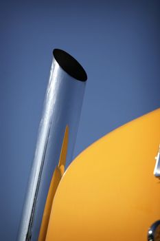 detail of a trucks exhaust pipe