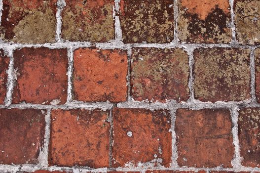 Old spanish construction: detail of shingles on building rooftop.